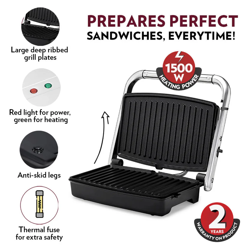 JUMBO 1800 GRILL SANDWICH MAKER AM-BSM02-BM
