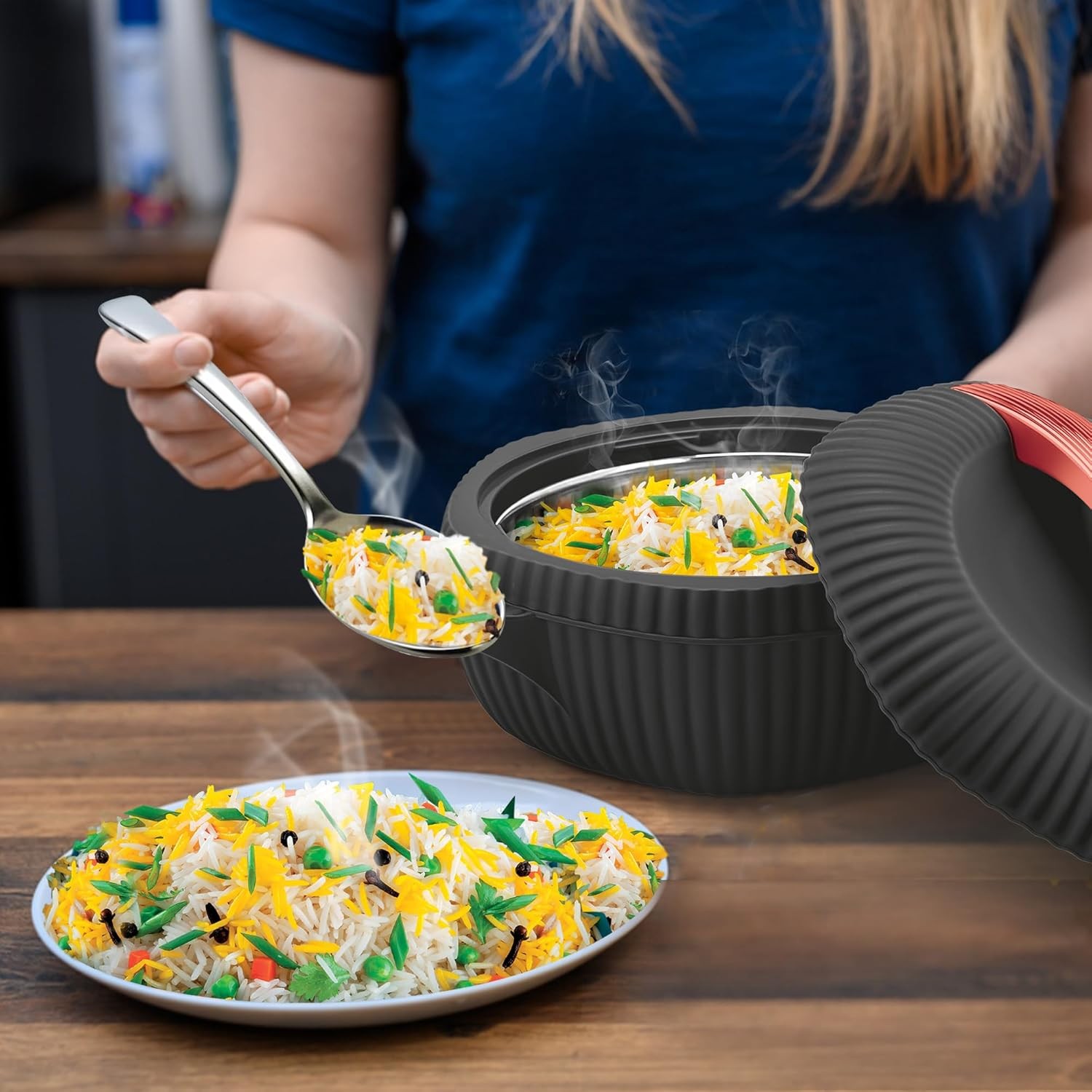 OYSTER 2000ML CASSEROLE BLACK (AM-OYSC2000BLK209-BM)